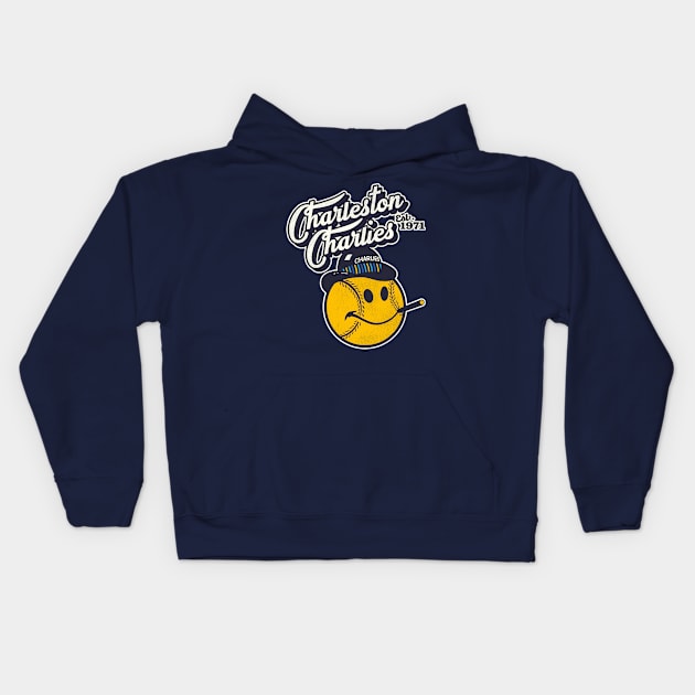 Defunct Charleston Charlies Baseball Kids Hoodie by Defunctland